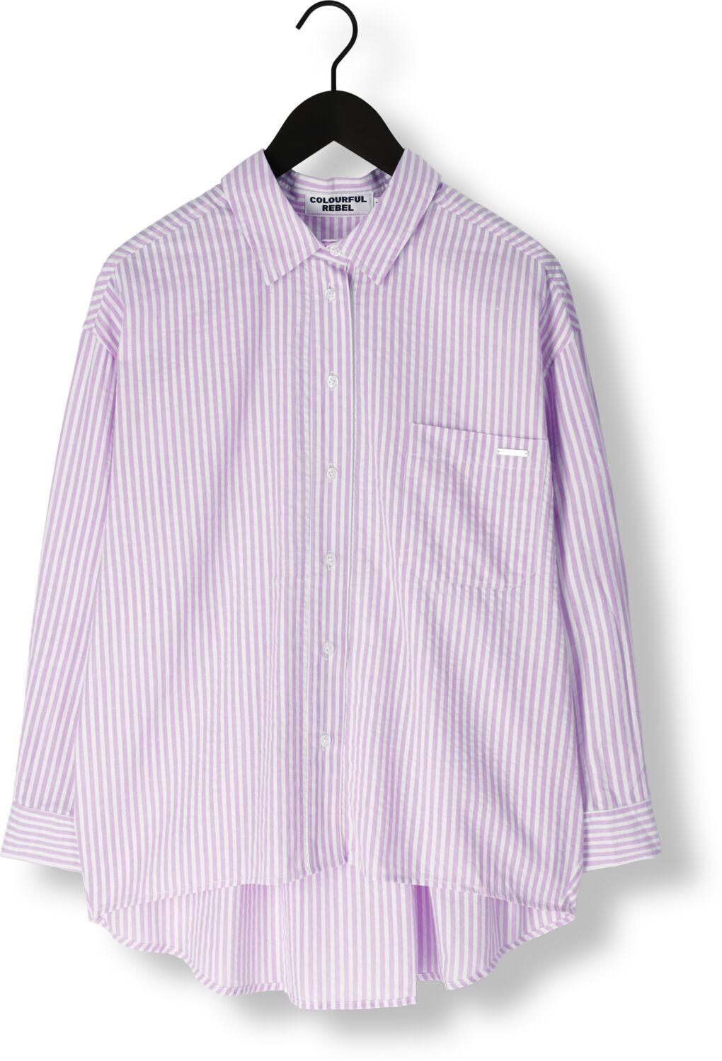 COLOURFUL REBEL Dames Blouses Vicky Striped Dropped Shoulder Blouse Lila