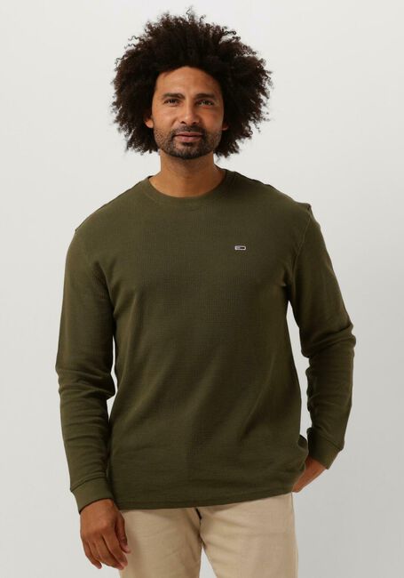 Groene TOMMY JEANS T-shirt TJM CLASSIC WAFFLE TEE - large