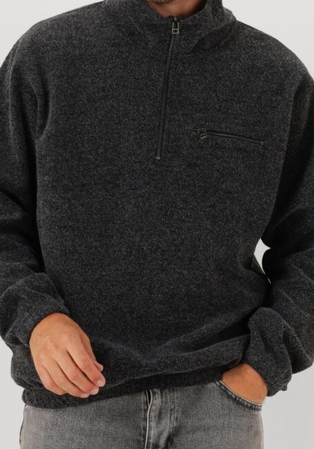Grijze FORÉT Sweater ELM HALF ZIP SWEATSHIRT - large
