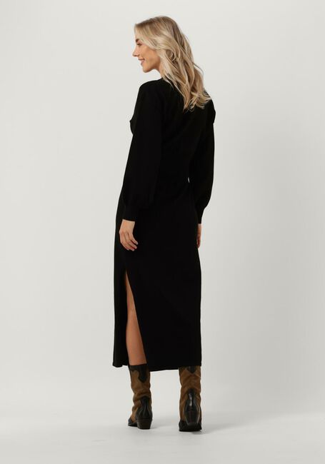 Zwarte ANOTHER LABEL Midi jurk ELAINE DRESS L/S - large
