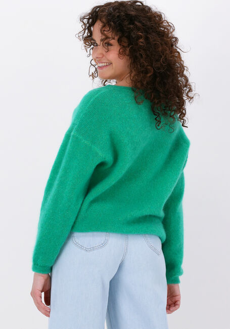 Groene AMERICAN DREAMS Trui SILJA V NECK KNIT - large