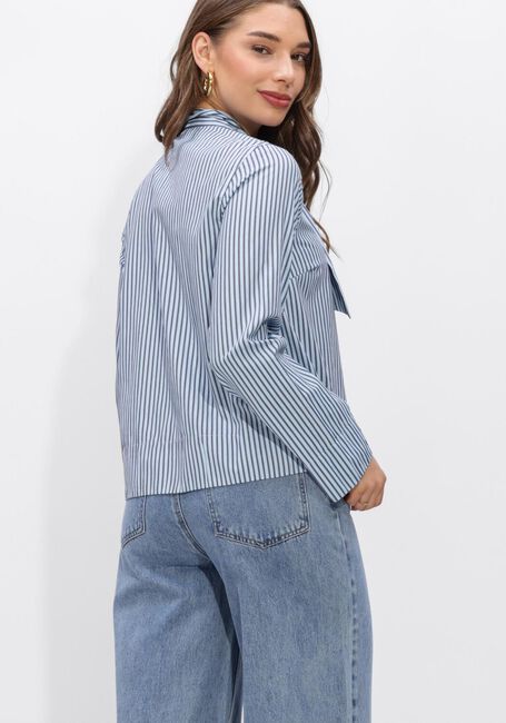 Blauwe Y.A.S. Blouses YASTWIMI LS BOW SHIRT - large