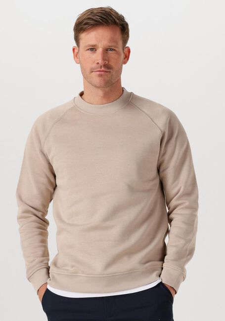 Beige GENTI Trui BASIC LOGO SWEATER - large