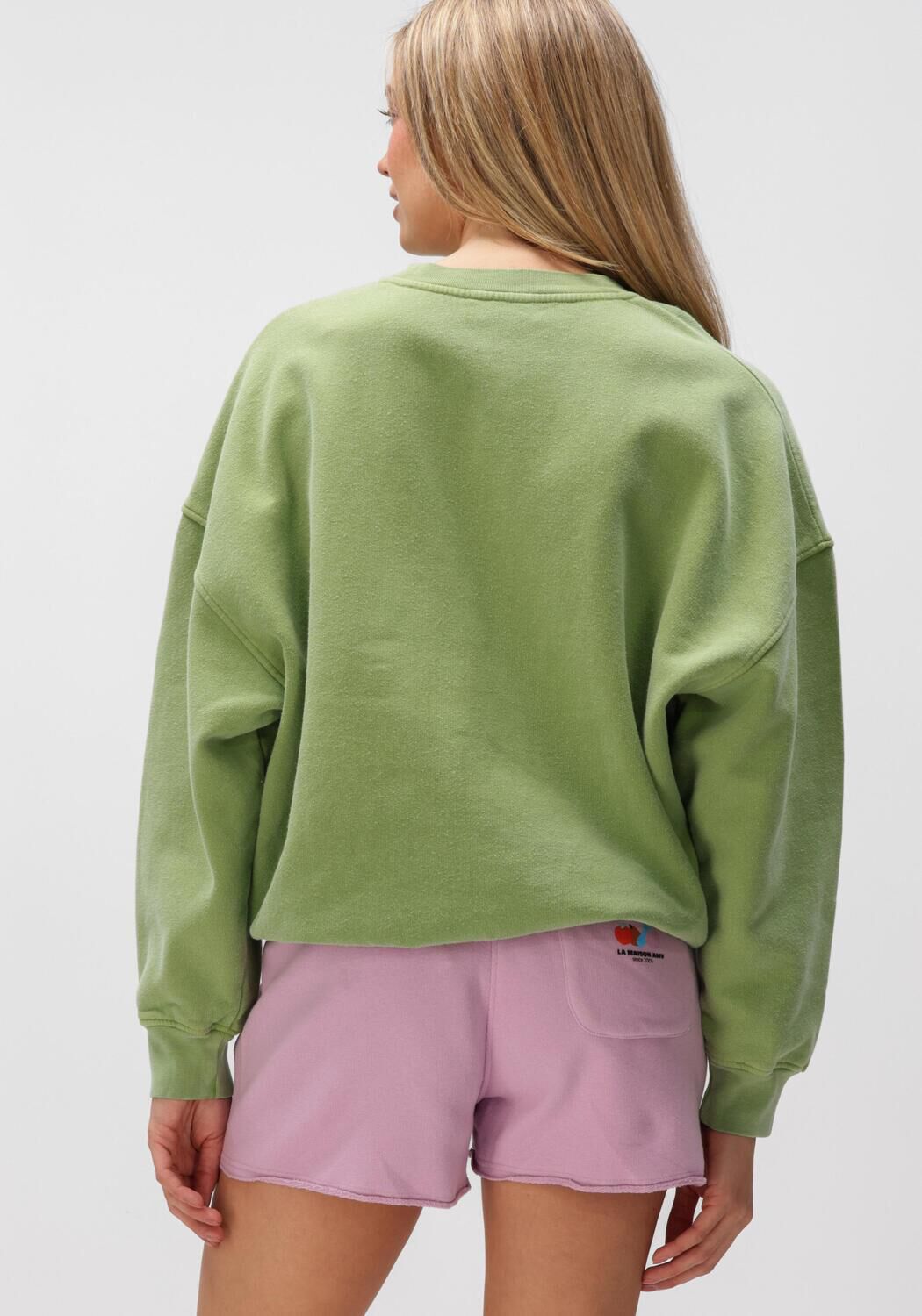 Groene AMERICAN VINTAGE Sweater PLIZZY - large