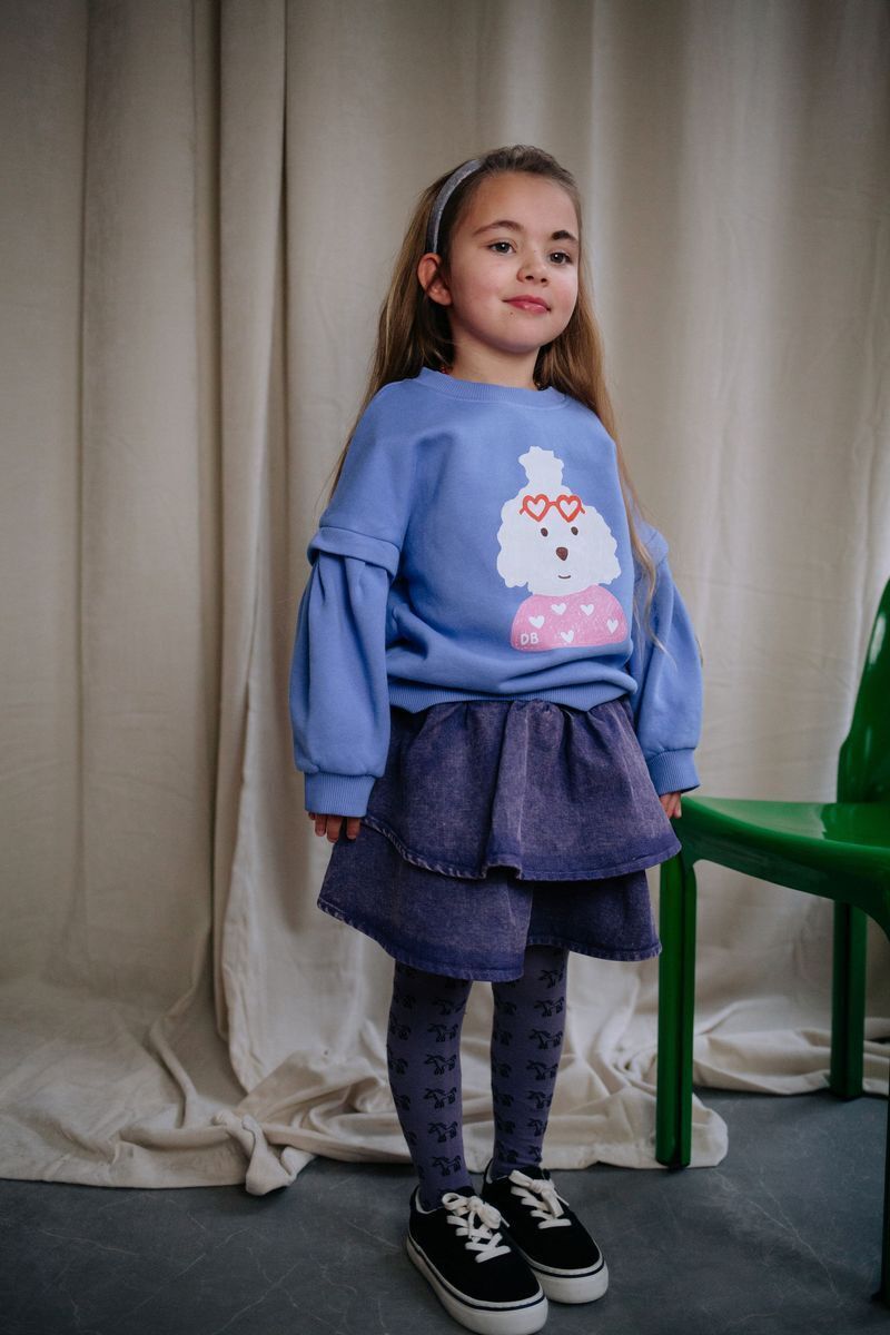 Paarse DAILY BRAT Minirok SNAPPY DENIM SKIRT - large