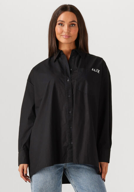 Zwarte ALIX THE LABEL Blouses LADIES WOVEN OVERSIZED POPLIN BLOUSE - large