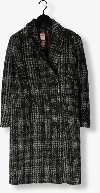 Zwarte SCOTCH & SODA Mantel DOUBLE BREASTED COAT IN A BLUE CHECK - large