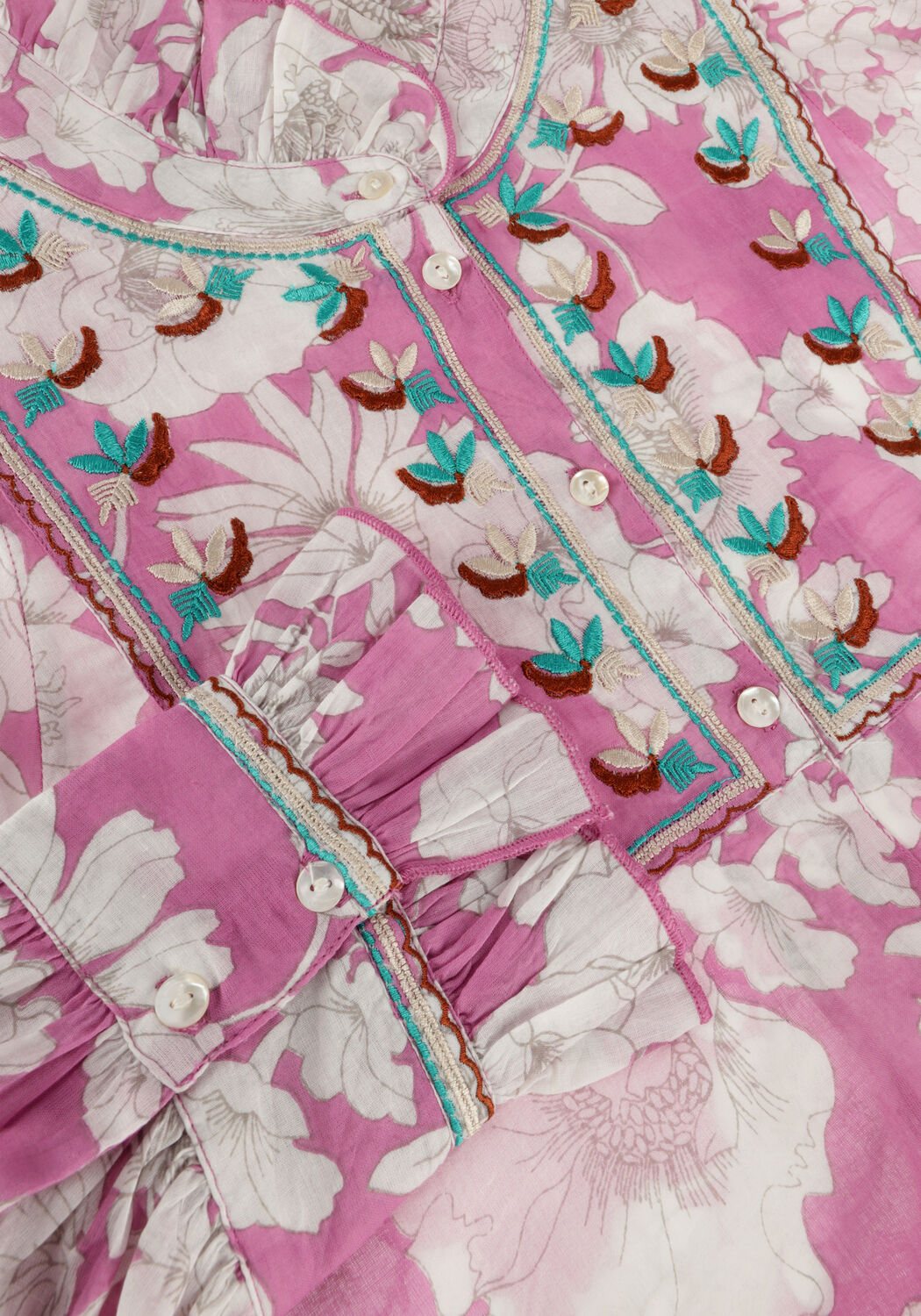 Roze ANTIK BATIK Blouses PEONY BLOUSE - large