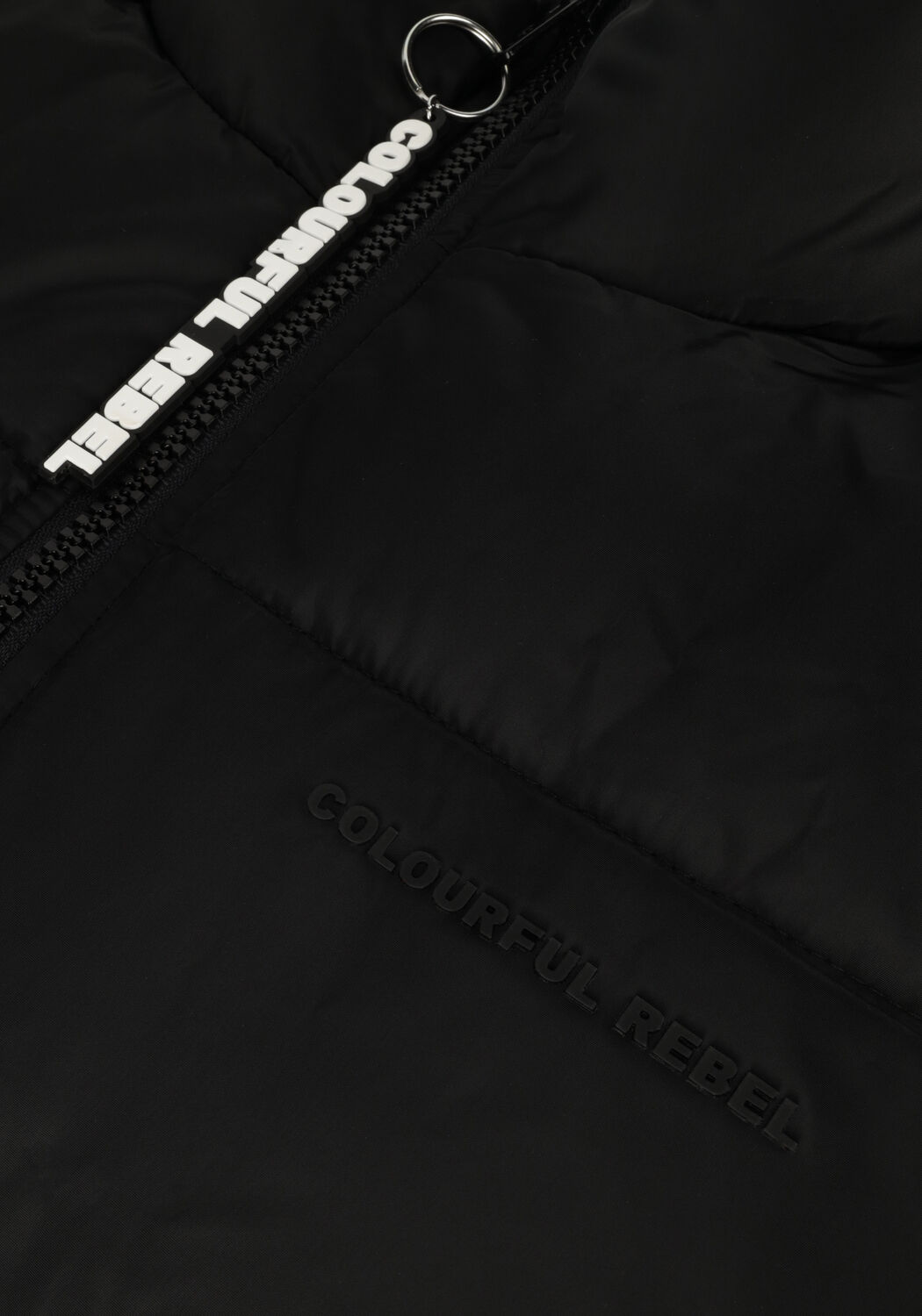 Zwarte COLOURFUL REBEL Gewatteerde jas FINCH PUFFER JACKET - large