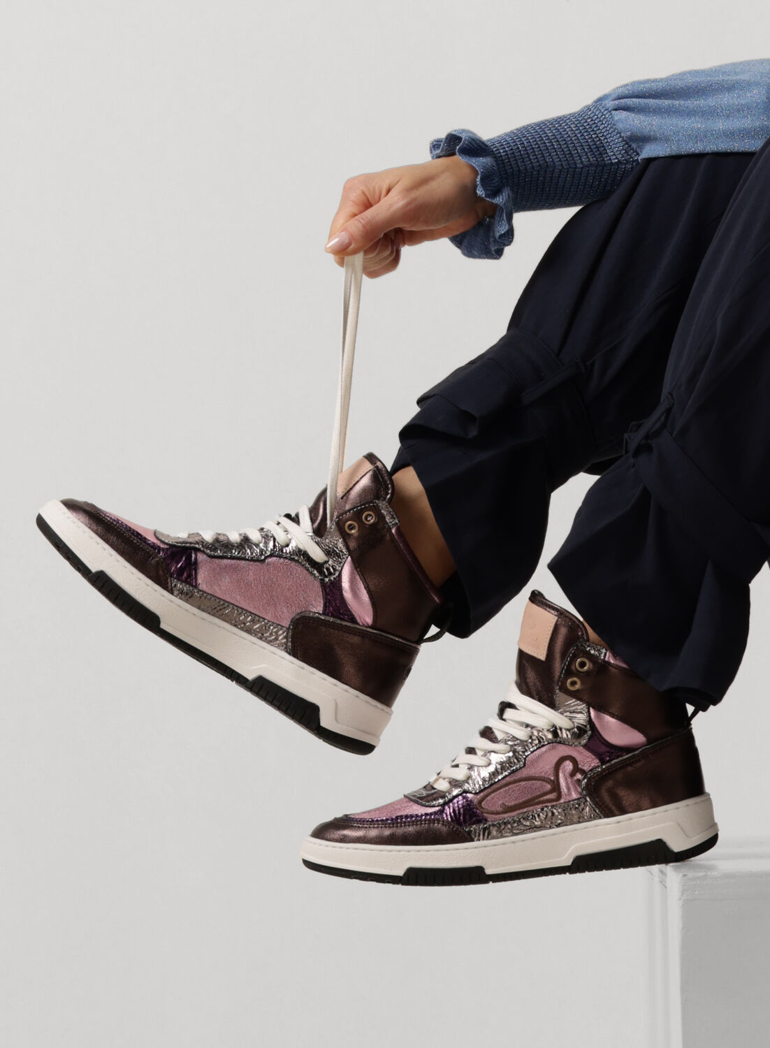 Roze FRED DE LA BRETONIERE Hoge sneakers YARA HIGH - large