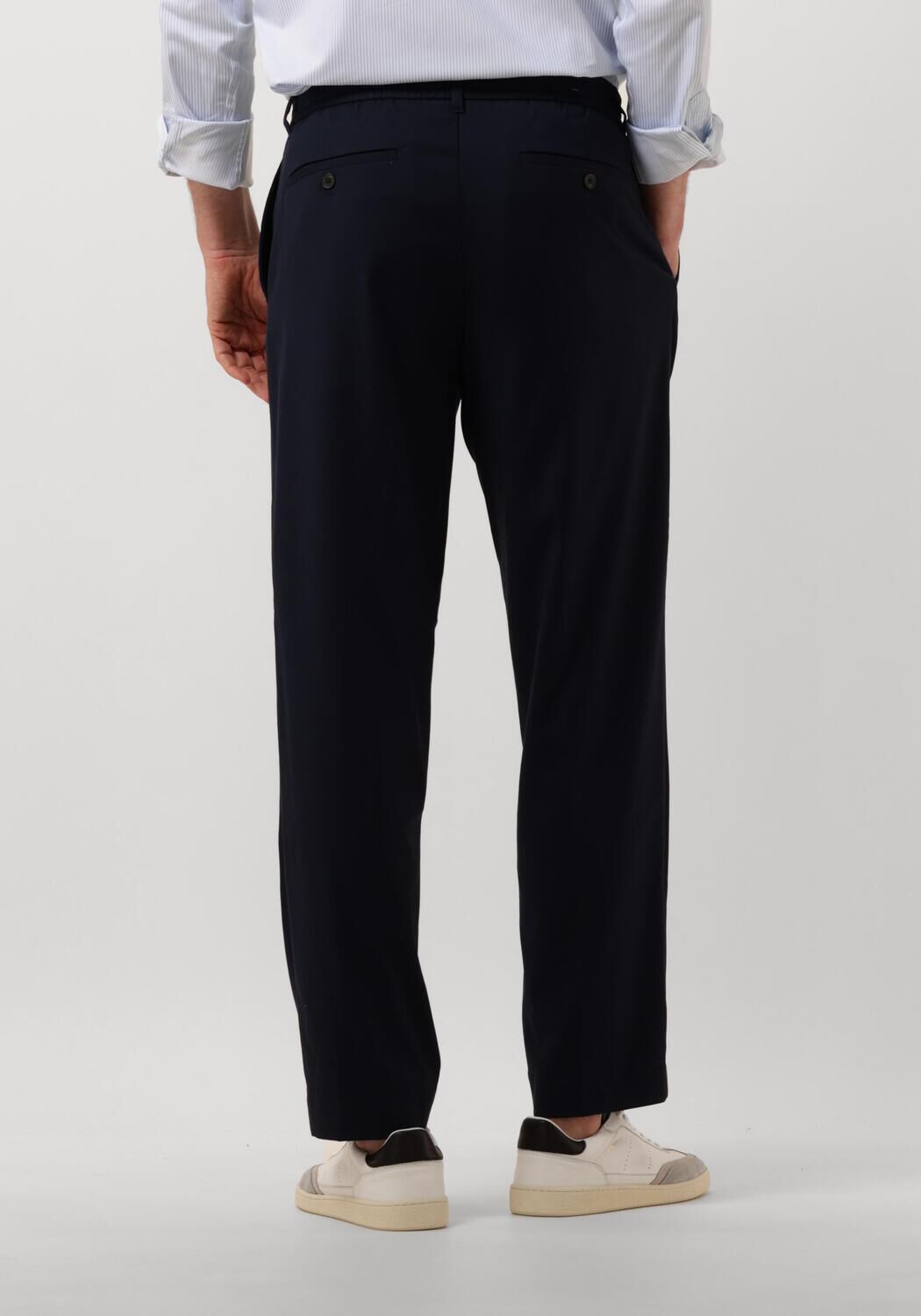 SELECTED HOMME Heren Broeken Slh190-reg Tapered Leroy Pleat Pant Donkerblauw