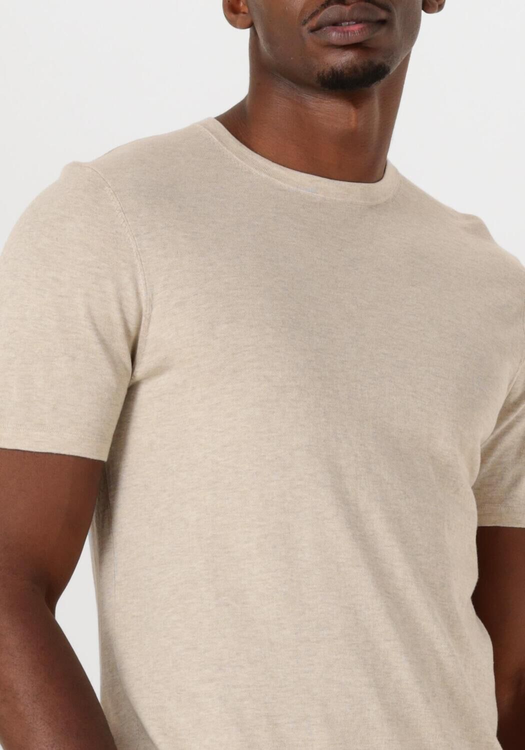 PROFUOMO Heren Polo's & T-shirts T-shirt Crew Neck Ss Beige