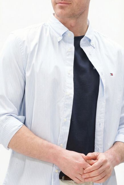 Lichtblauwe TOMMY HILFIGER Casual overhemd CORE HAIRLINE POPLIN RF SHIRT - large