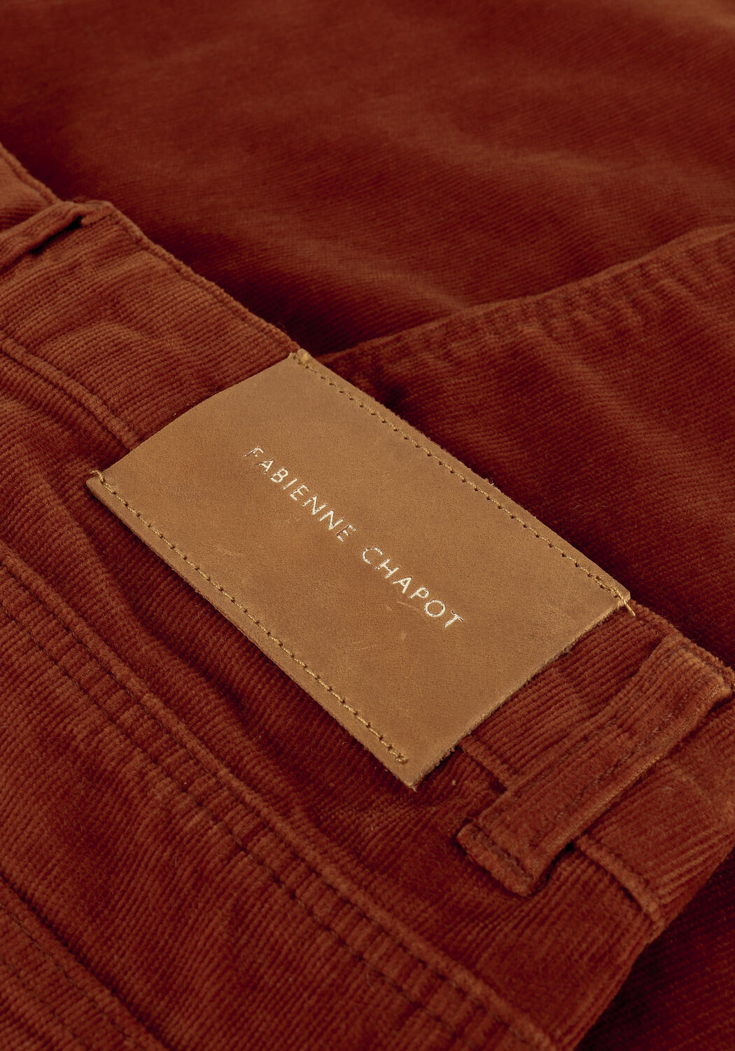 Cognac FABIENNE CHAPOT Flared broek EVA CURDUROY FLARE TROUSERS - large