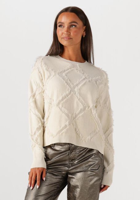 Ecru SUMMUM Trui SWEATER COMFY VISCOSE BLEND KNIT - large