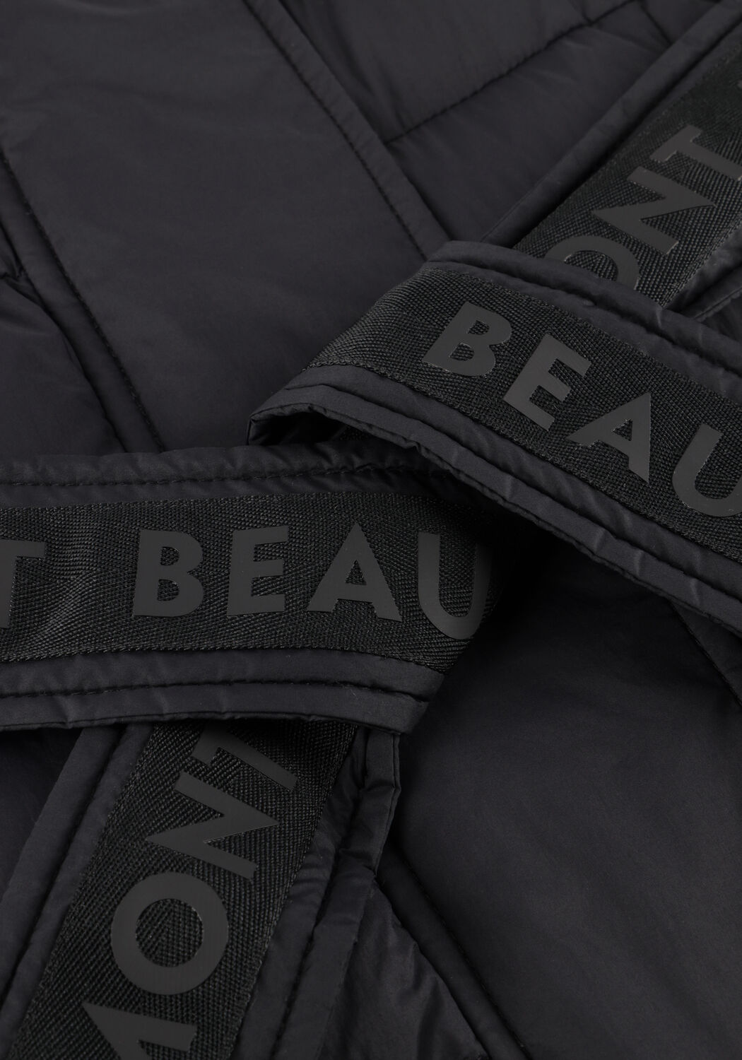 Zwarte BEAUMONT Gewatteerde jas VALENTINA LONG COAT - large