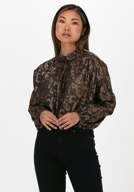 Zwarte SUNCOO Blouses BLOUSE LEAF - large