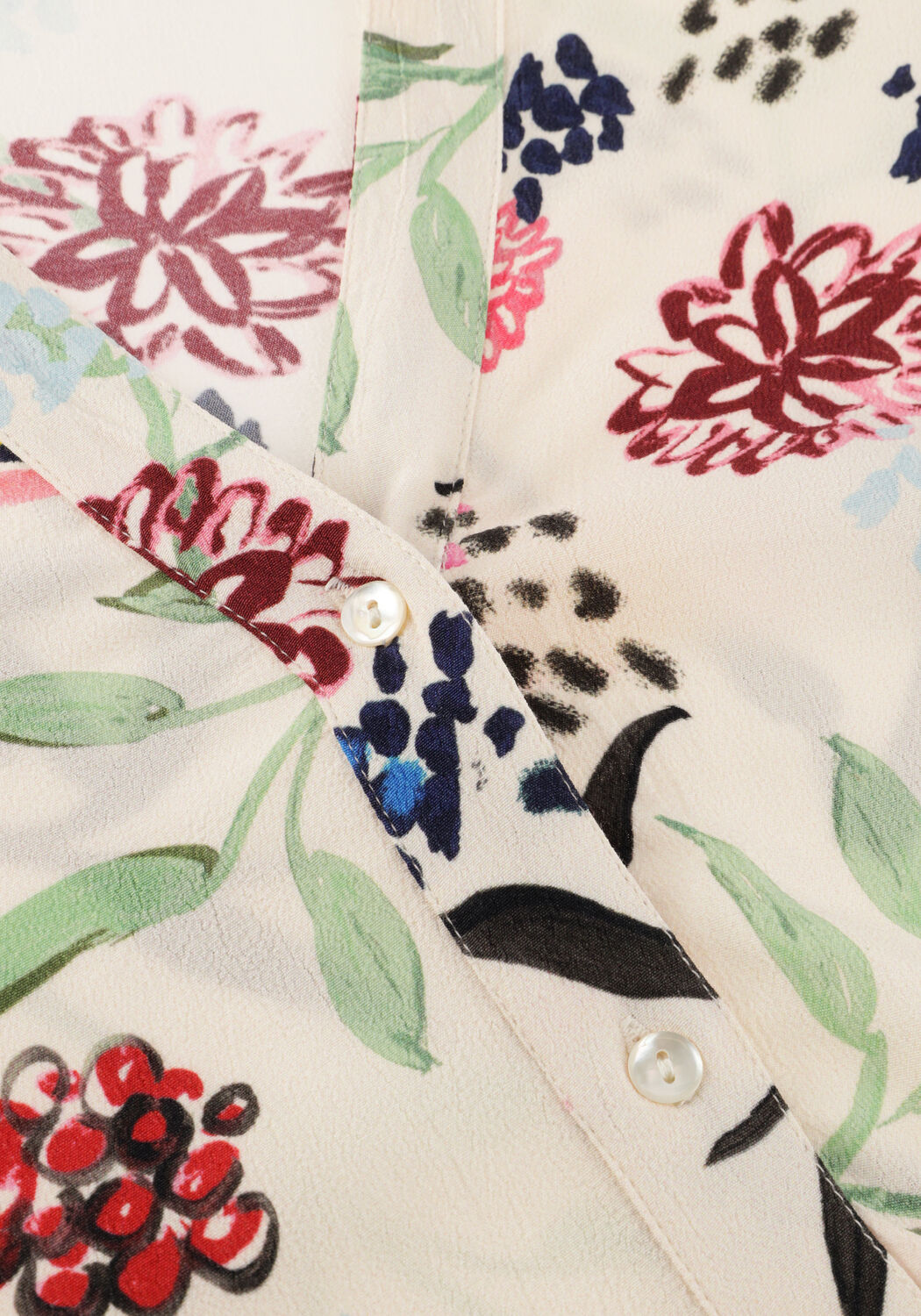 Blauwe POM AMSTERDAM Blouses BLOUSE 7242 - large