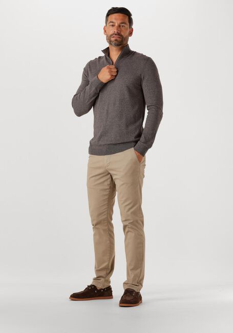 Bruine SELECTED HOMME Trui SLHBERG HALF ZIP CARDIGAN NOOS - large