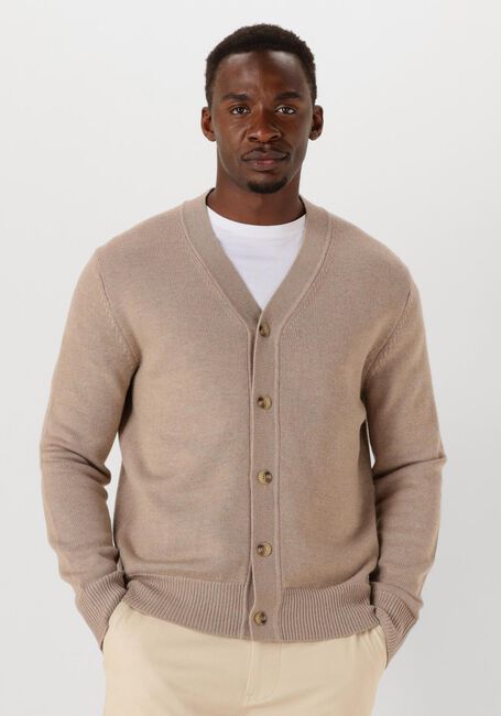 Beige SELECTED HOMME Vest SLHTRAY LS MERINO CHUNKY V-NECK CARDIGAN - large