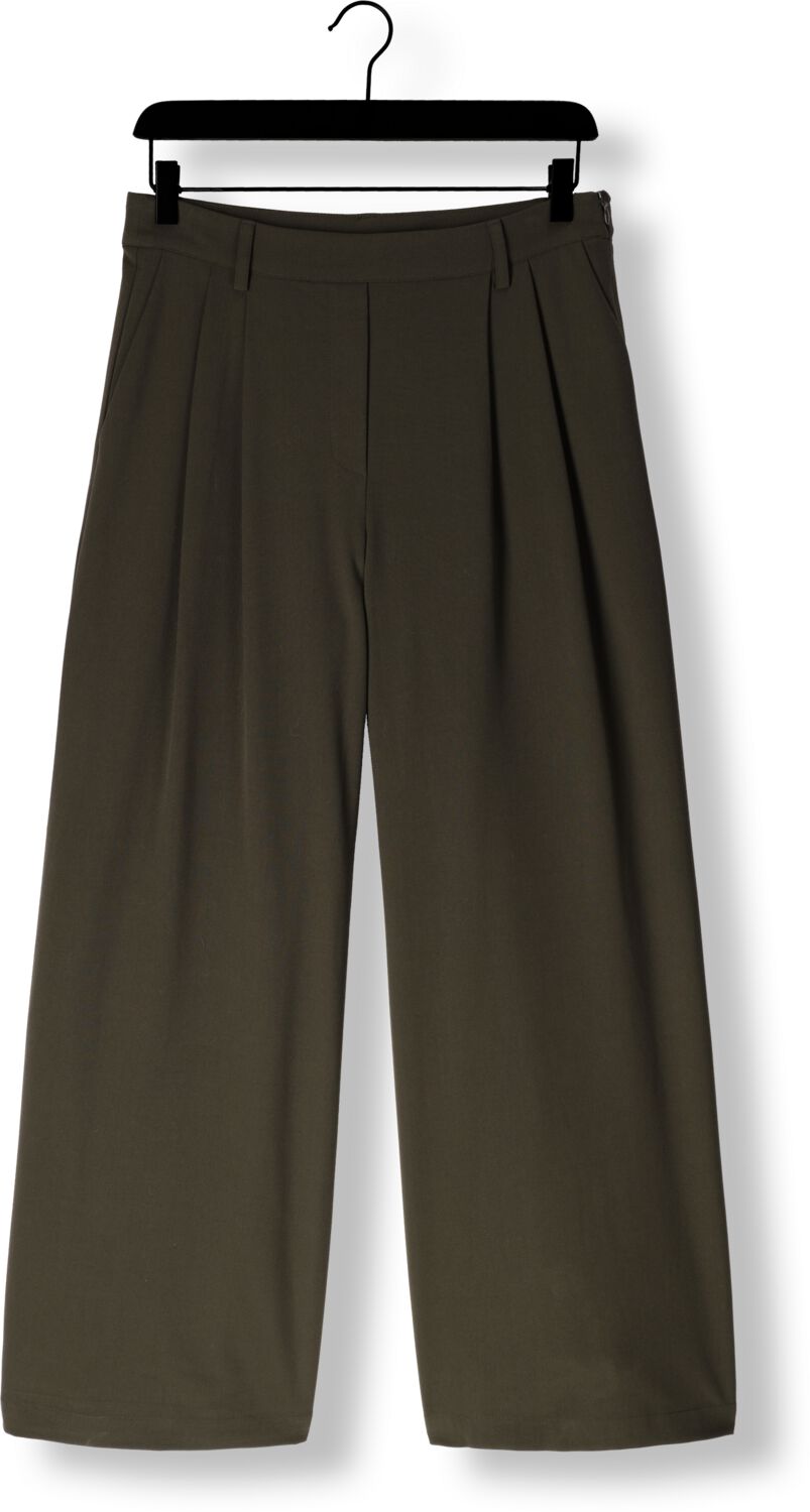 MY ESSENTIAL WARDROBE Dames Broeken Hacemw Wide Pant Donkergroen