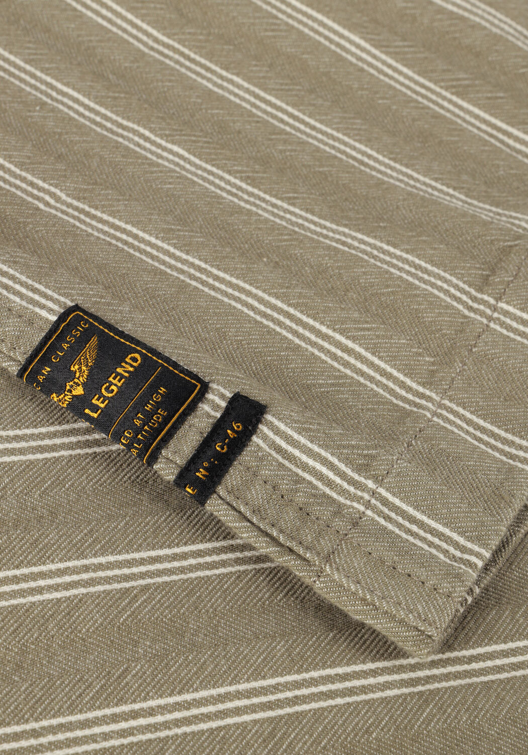 Groene PME LEGEND Casual overhemd LONG SLEEVE SHIRT YARN DYED STRIPE - large