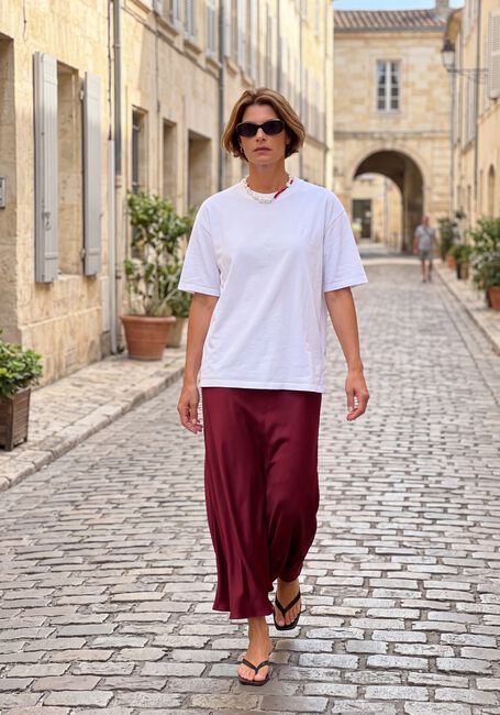 Bordeaux MSCH COPENHAGEN Maxirok MSCHNICOLETTE ULLAS SKIRT - large