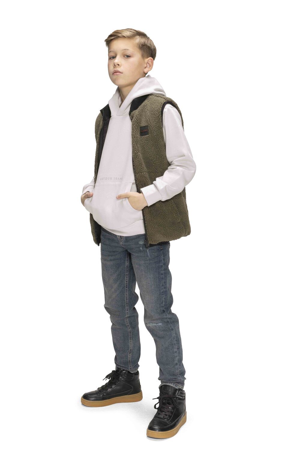 Witte RETOUR Truien/vesten JORRIT - large