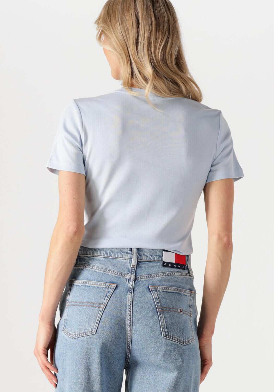 TOMMY HILFIGER Dames Tops & T-shirts Slim Cody C-nk Ss Lichtblauw