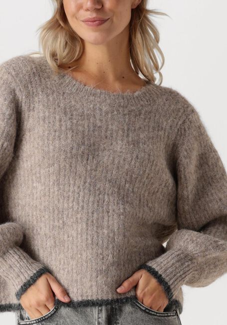 Grijze CO'COUTURE Trui CORALIECC BOW LS RIB KNIT - large