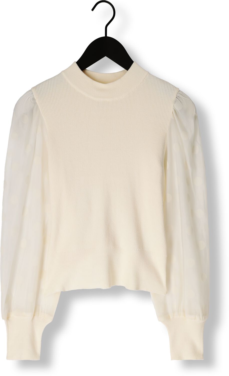 Y.A.S. Dames Tops & T-shirts Yasdotme Ls Knit Pullover S. Noos Creme