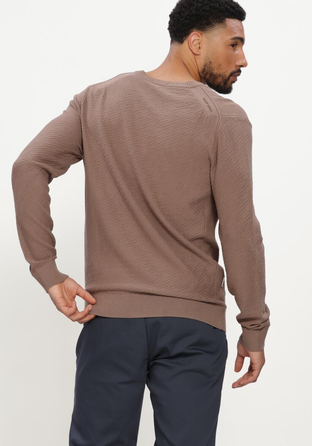 Bruine CAST IRON Trui CREWNECK REGULAR FIT COMFORT BLEND - large