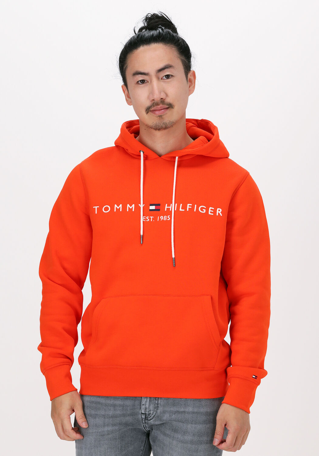 oranje tommy hilfiger sweater tommy logo hoody