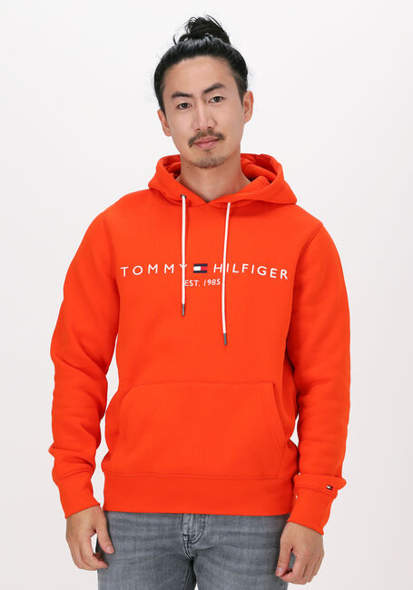 Oranje TOMMY HILFIGER Sweater TOMMY LOGO HOODY - large