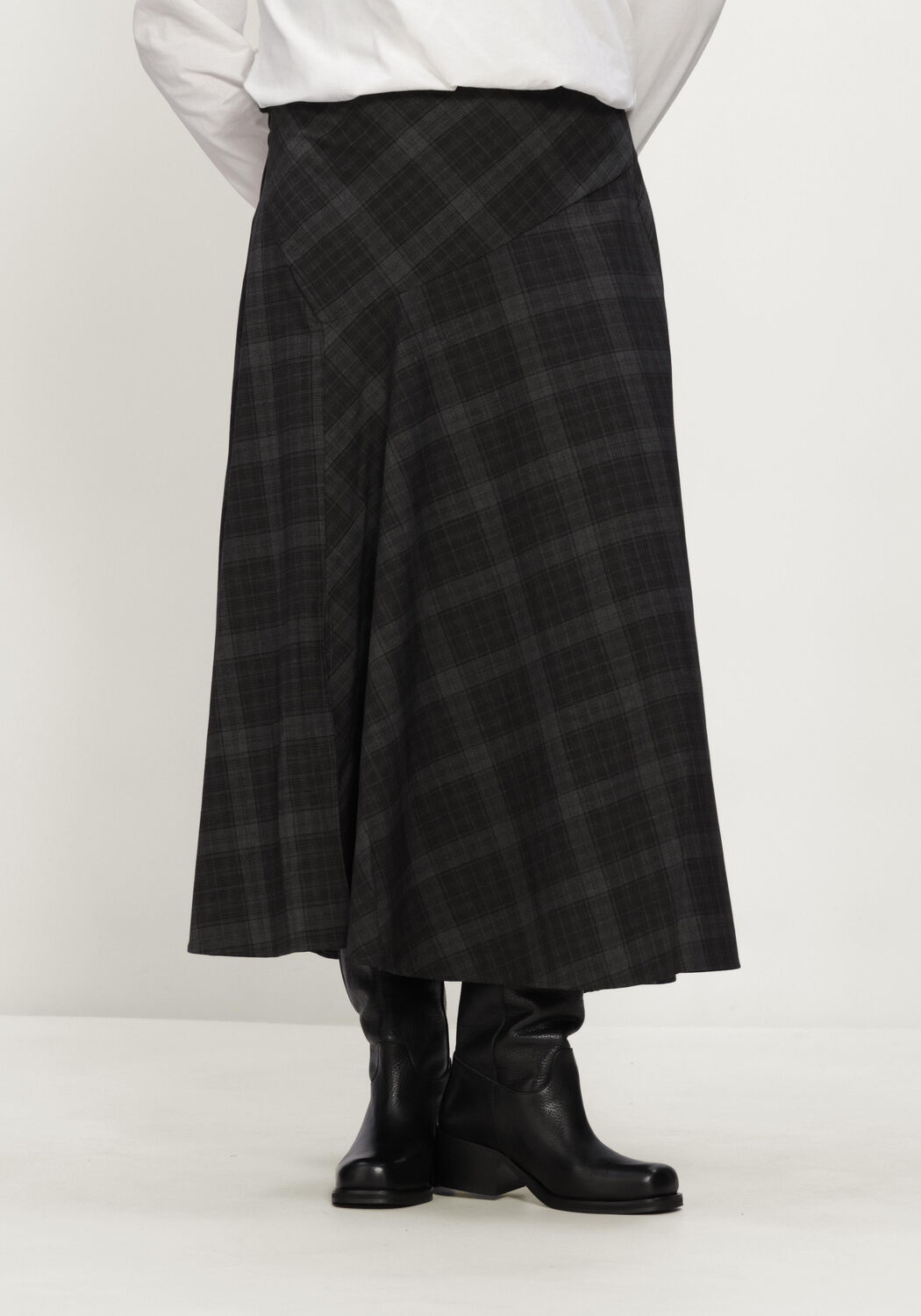 Grijze OBJECT Midirok OBJDIENA HW LONG SKIRT - large