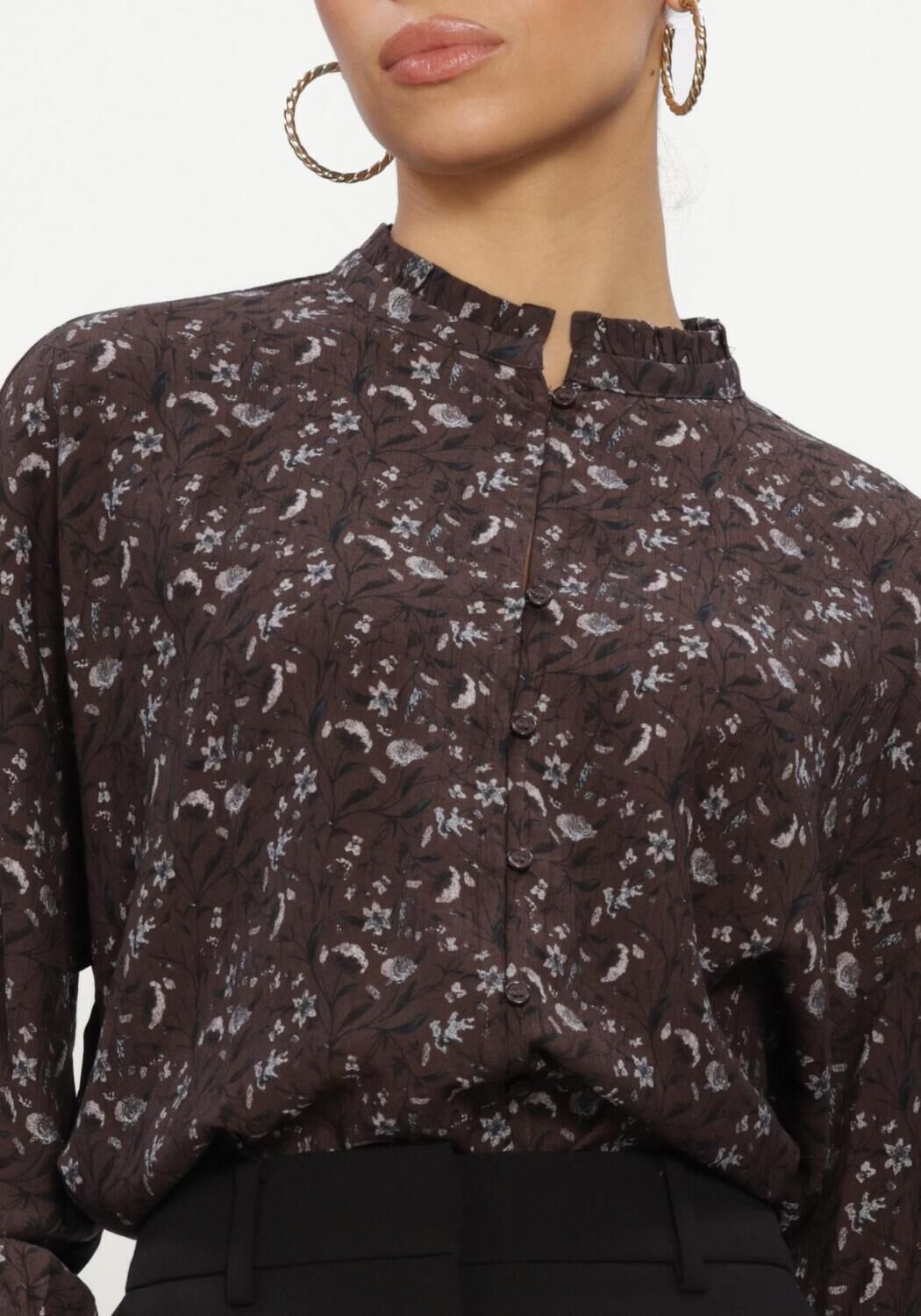 Bruine MSCH COPENHAGEN Blouses MSCHMICHELLA SHIRT AOP - large