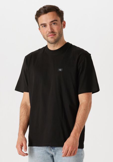 Zwarte CALVIN KLEIN T-shirt WOVEN LABEL RELAXED TEE - large