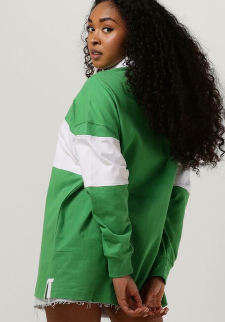 Groene TOMMY JEANS Sweater TJW OLOR SERIF LINEAR RUGBY - large
