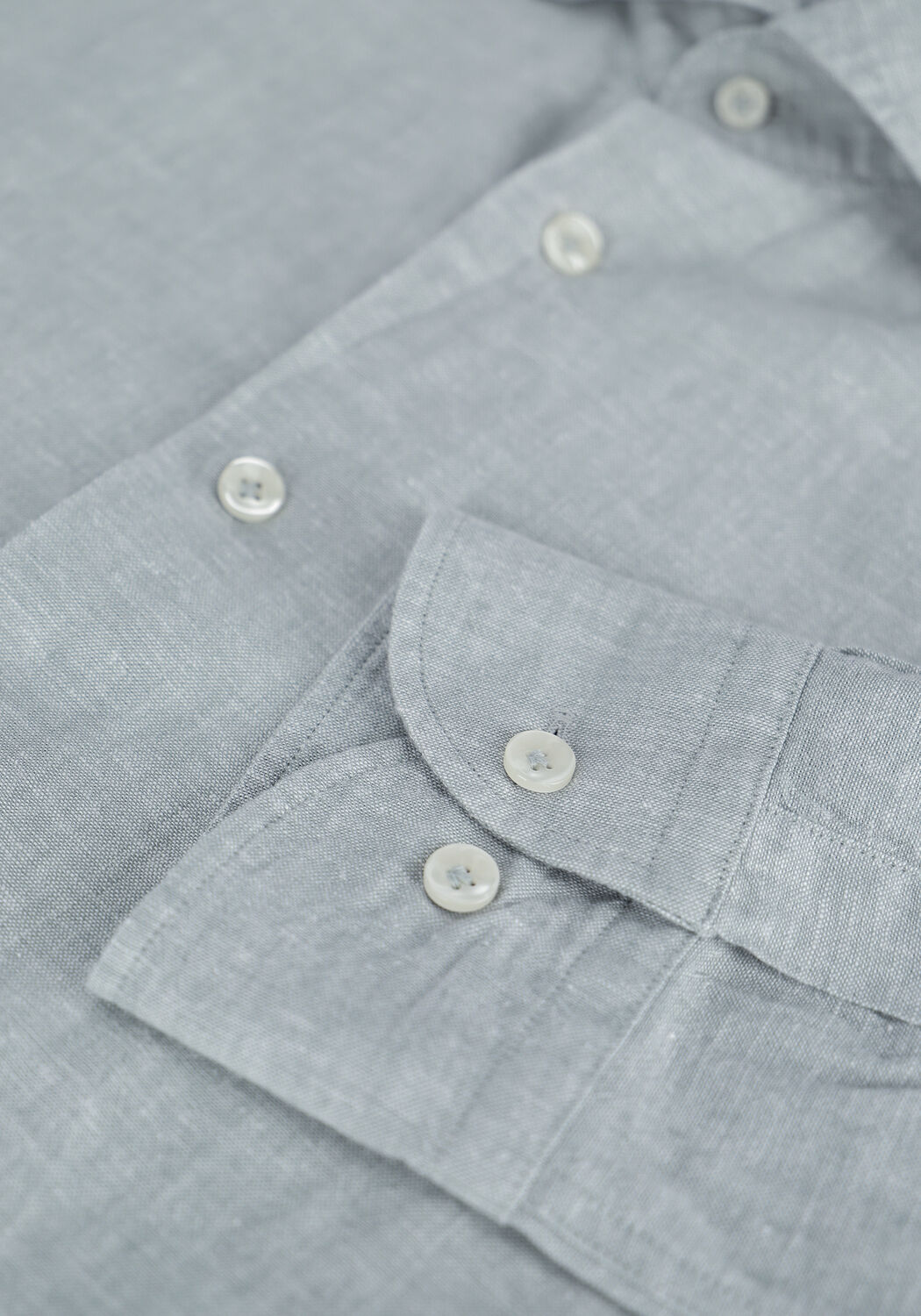 Groene PROFUOMO Casual overhemd HARTGER W COTTON-LINNEN - large