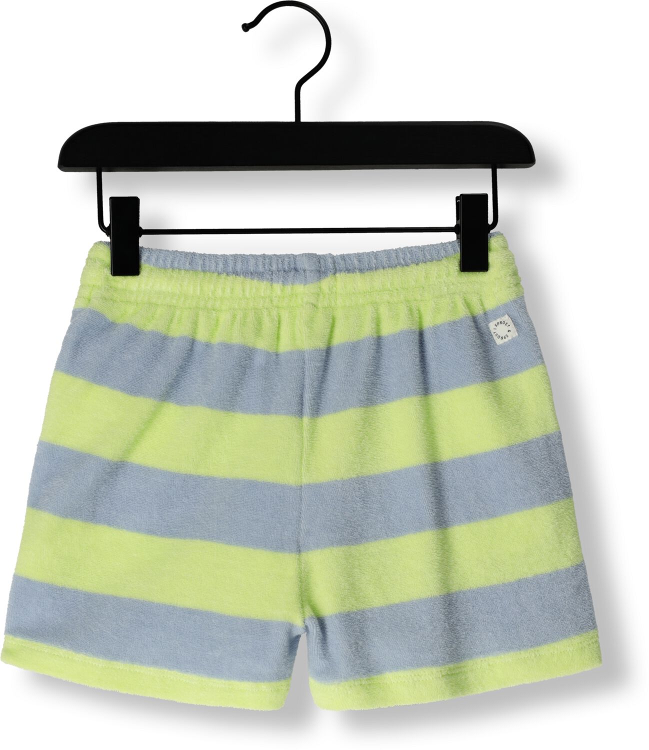Sproet & Sprout Jongens Broeken Terry Stripes Shorts Lime
