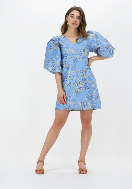 Blauwe CO'COUTURE Mini jurk YOYO JACQUARD DRESS - large