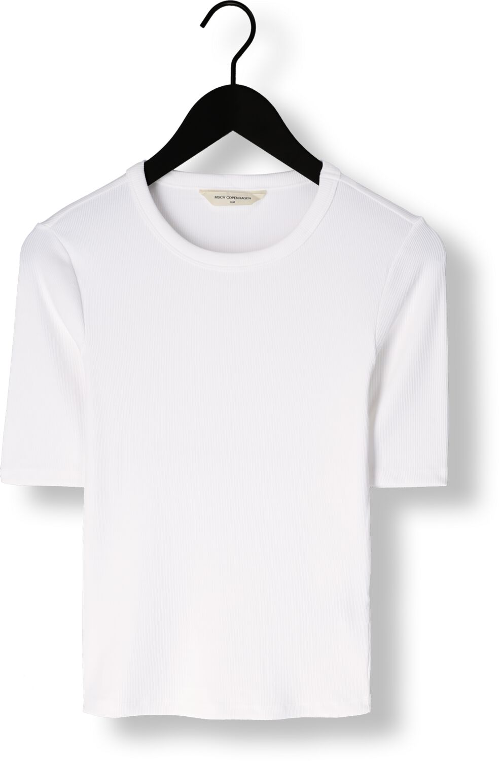 MSCH COPENHAGEN Dames Tops & T-shirts Mschbetrina Rib 2 4 Tee Wit