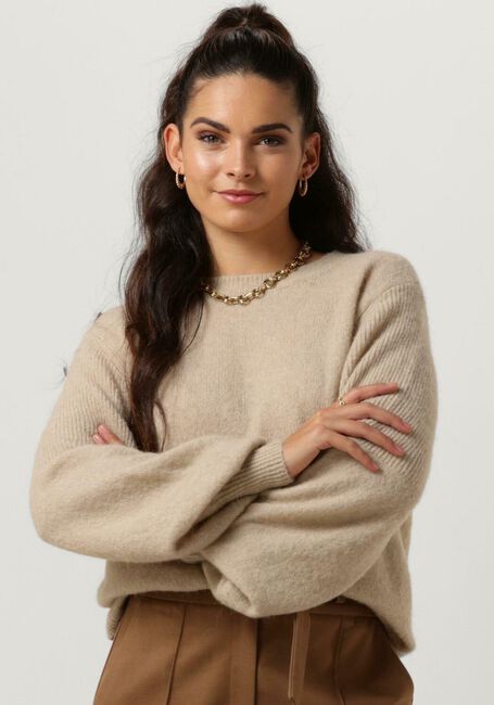 Beige MSCH COPENHAGEN Trui MSCHLILLIAN HOPE PULLOVER - large