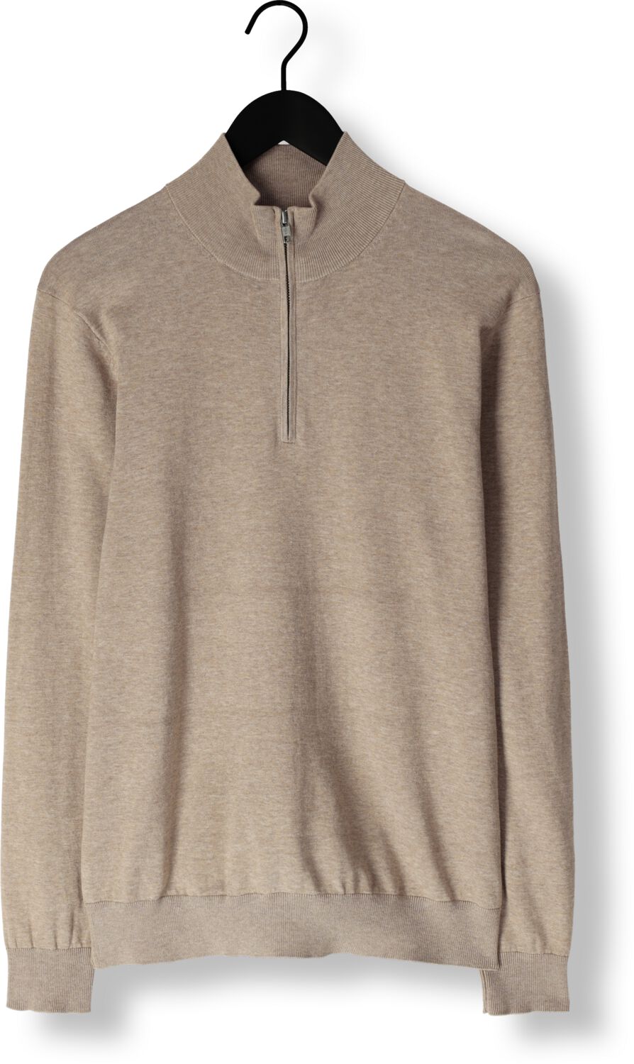 PROFUOMO Heren Truien & Vesten Half Zip Luxury Basic Beige