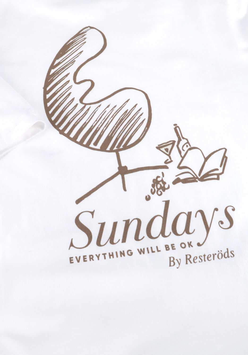 Witte RESTER&Ouml;DS T-shirt TAS PRINT - large