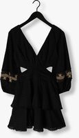 Zwarte ACCESS Mini jurk EMBROIDERY DRESS WITH SIDE SLITS