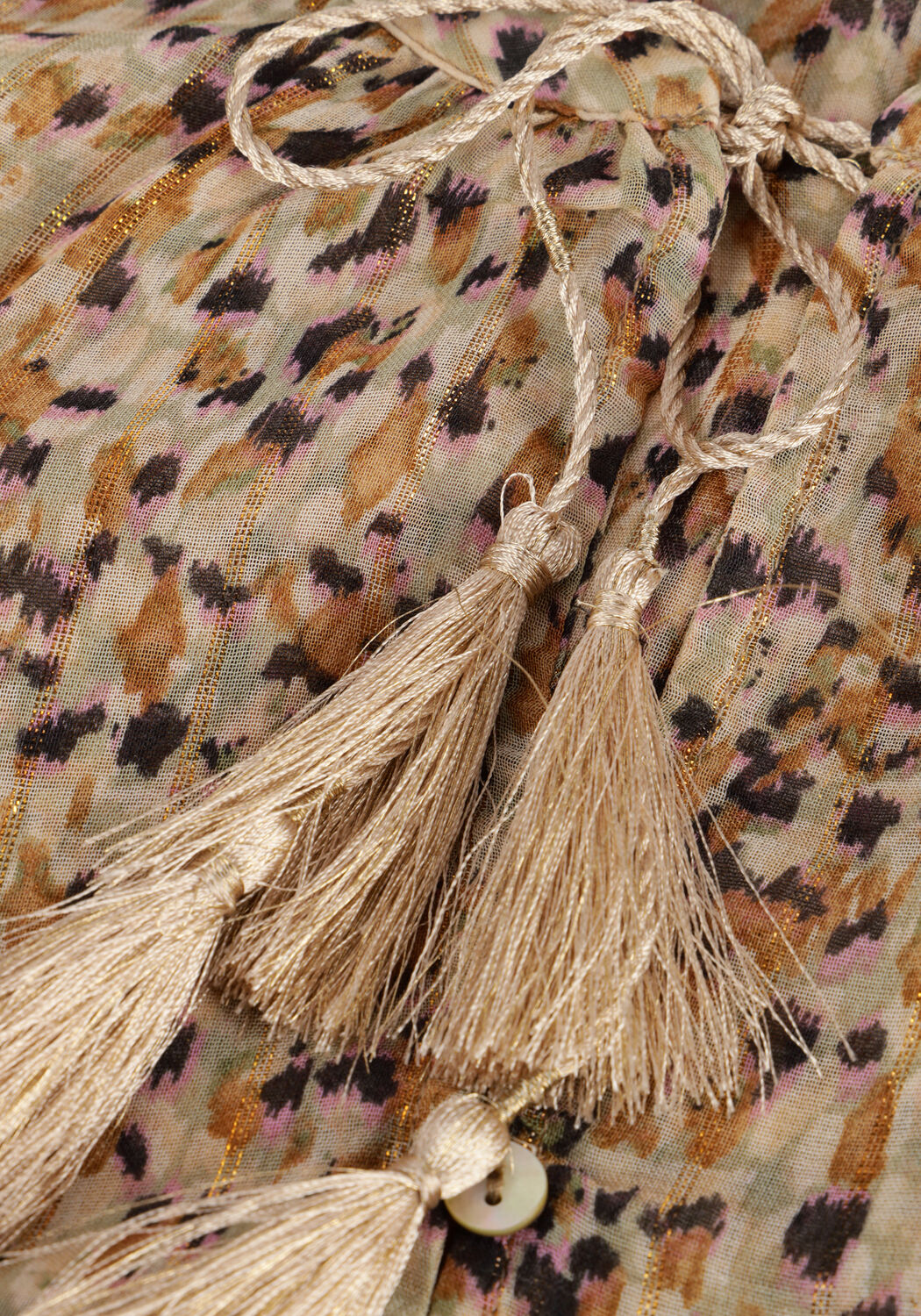 Beige SUMMUM Mini jurk DRESS CONFETTI SPOT PRINT - large