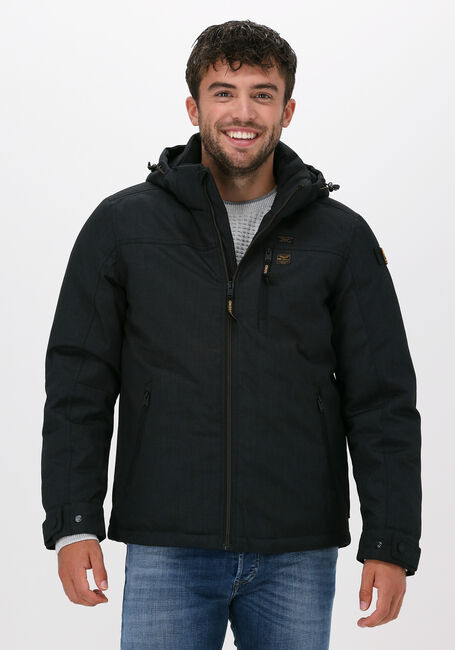 Zwarte PME LEGEND Gewatteerde jas SEMI LONG JACKET STRATOR MELAN - large