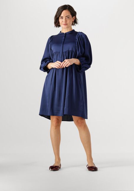 Donkerblauwe BRUUNS BAZAAR Midi jurk SARINA DRESS - large