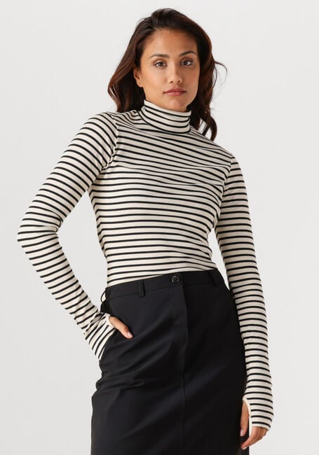 Creme PENN & INK Trui LONGSLEEVE STRIPE - large